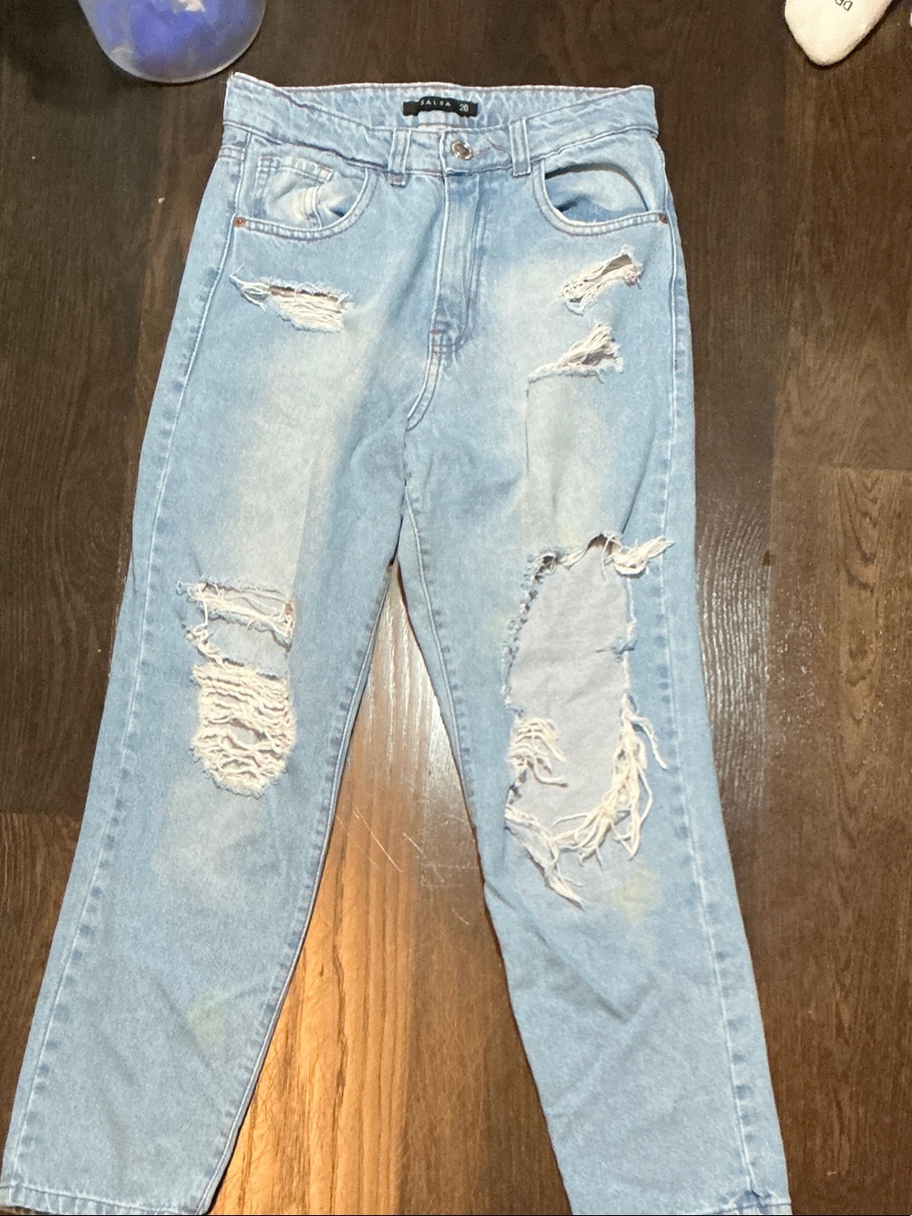 Light Blue Distressed Men’s Jeans